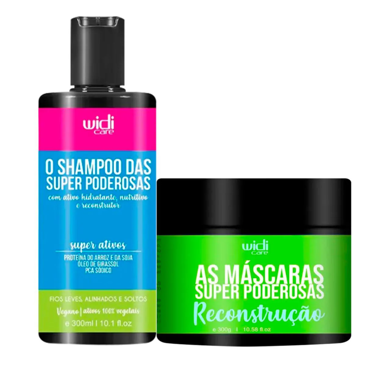 WIDI CARE KIT SUPER PODEROSAS SHAMPOO 300ML + MáSCARA RECONSTRUçãO 300G
