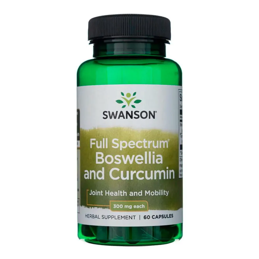 BOSWELLIA E CURCUMINA 300MG SWANSON 60 CAPS IMPORTADO