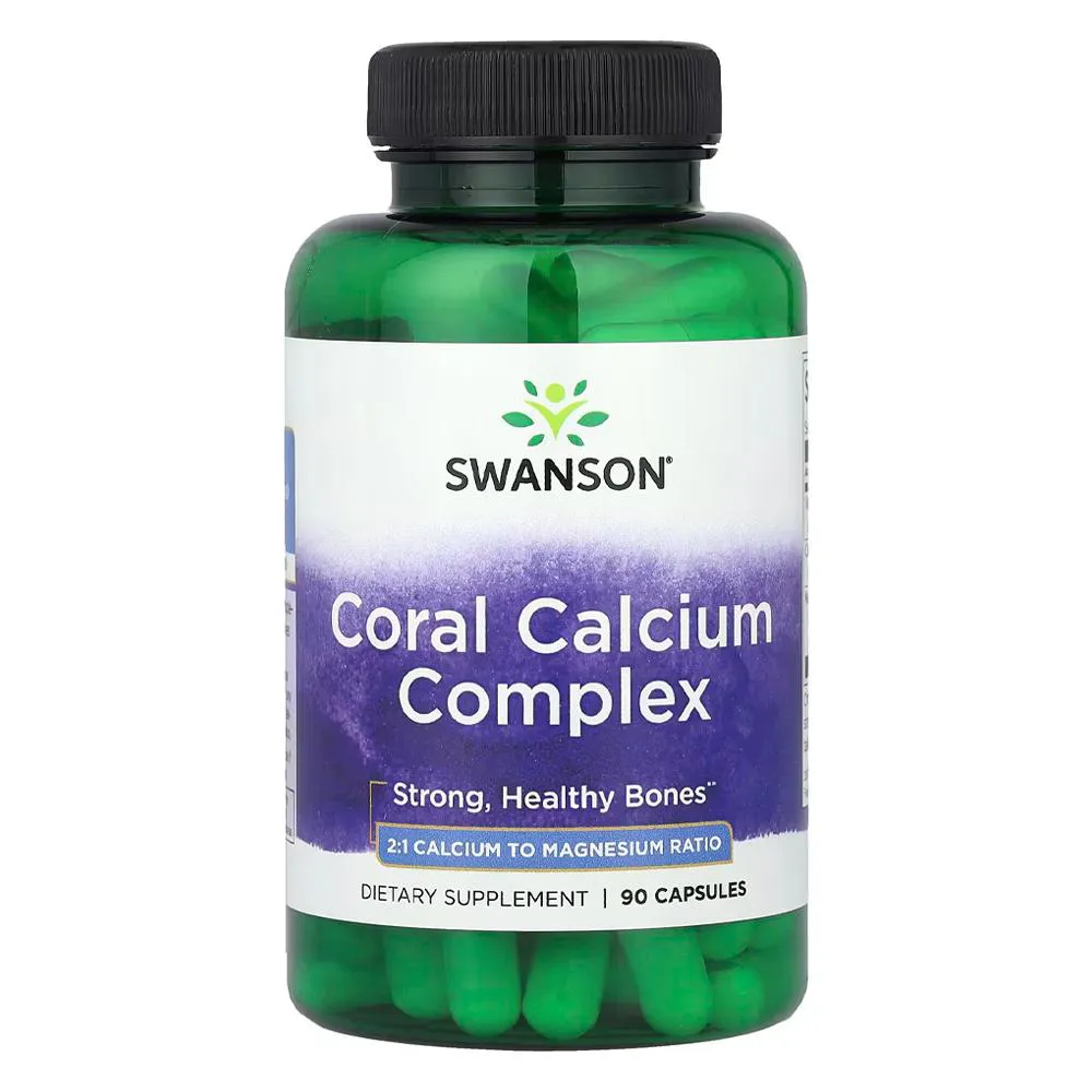 COMPLEXO DE CáLCIO CORAL SWANSON 90 CáPSULAS IMPORTADO