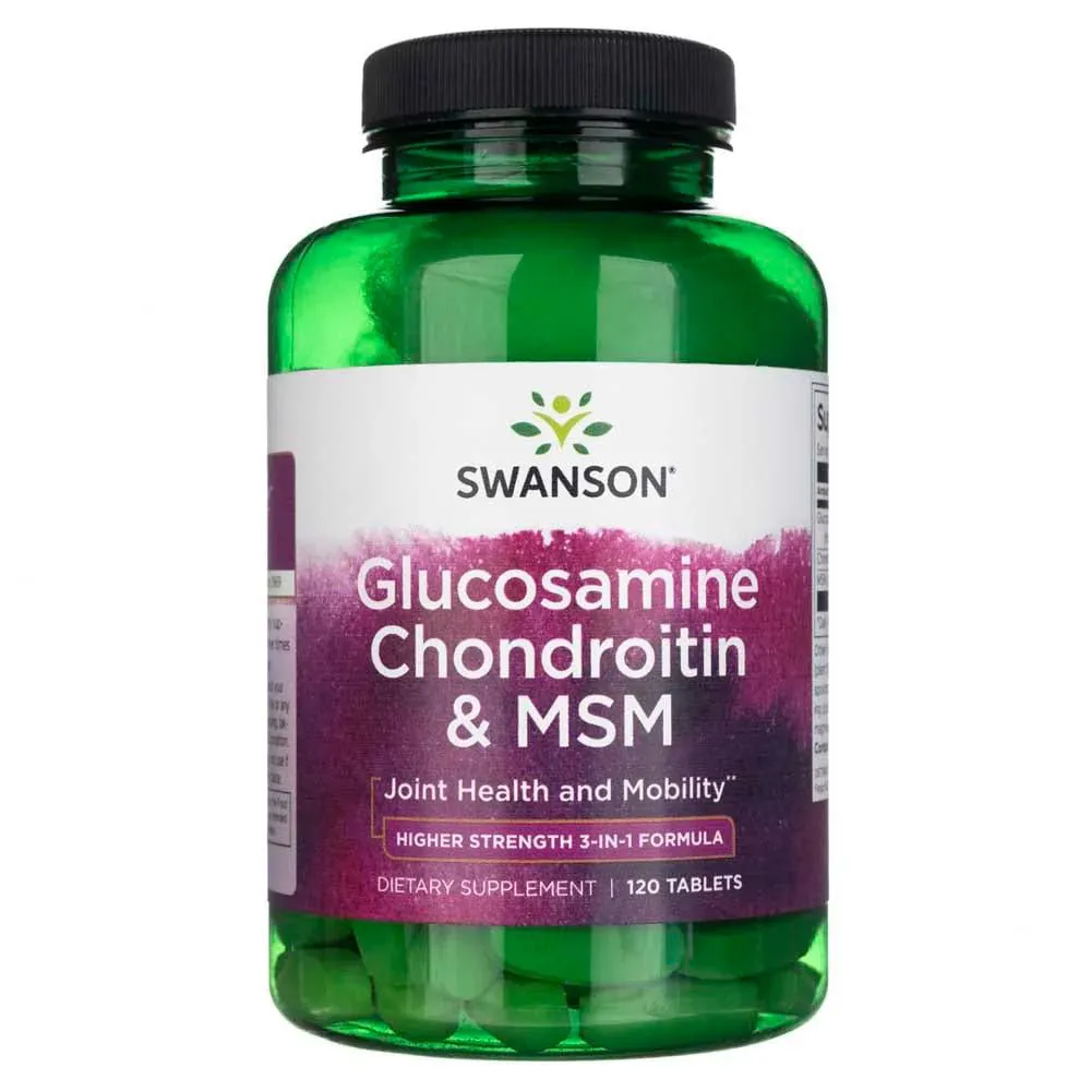GLUCOSAMINA, CONDROITINA MSM SWANSON 120 TABS IMPORTADO