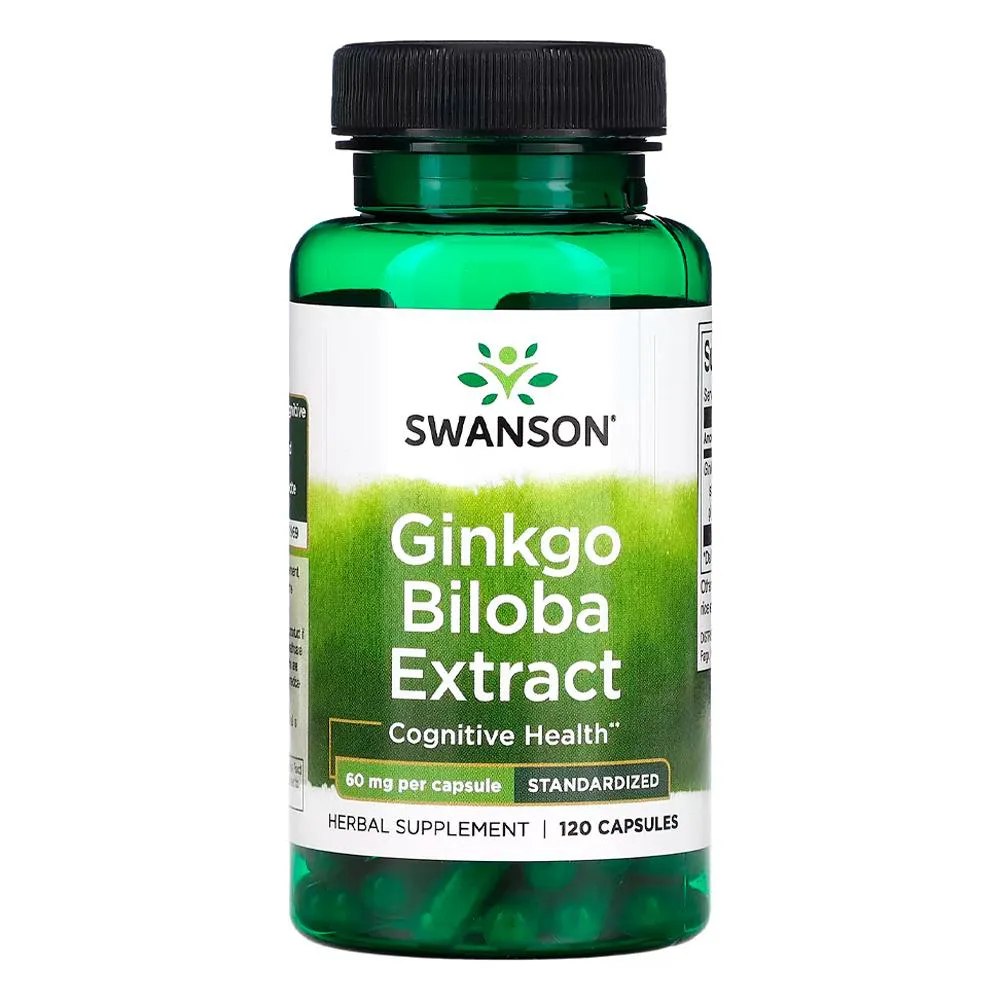 EXTRATO G.INKGO BILOBA 60MG SWANSON 120 CAPS IMPORTADO
