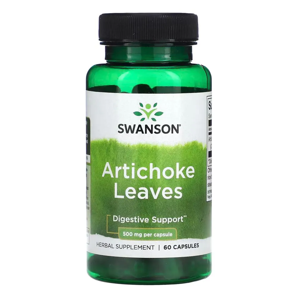 FOLHAS DE ALCACHOFRA 500MG SWANSON 60 CáPSULAS IMPORTADO