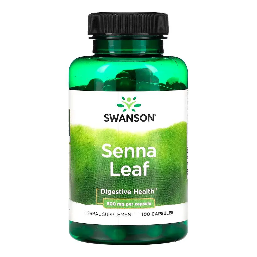 FOLHA DE SENNA 500MG SWANSON 100 CáPSULAS IMPORTADO