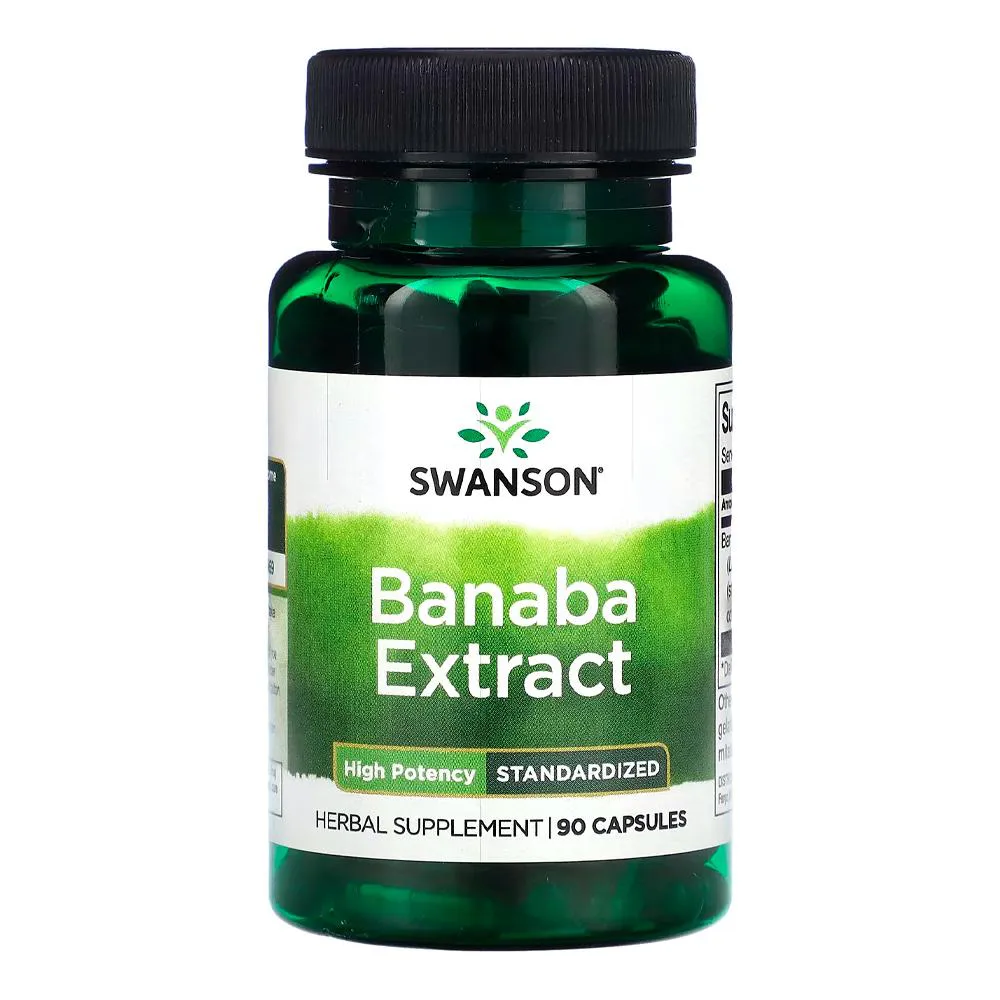 EXTRATO DE BANABA 60MG SWANSON 90 CáPSULAS IMPORTADO