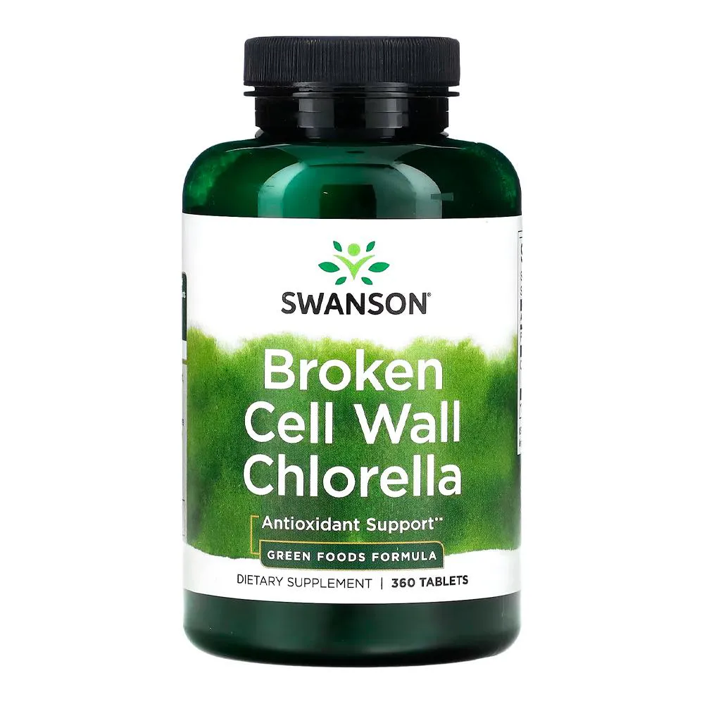 CHLORELLA BROKEN CELL WALL 500MG SWANSON 360TABS IMPORTADO