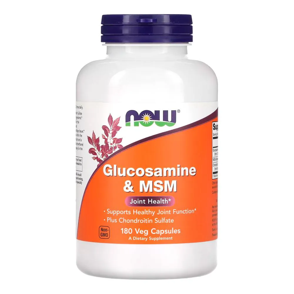 G.LUCOSAMINA E MSM NOW FOODS 180CAPS IMPORTADO