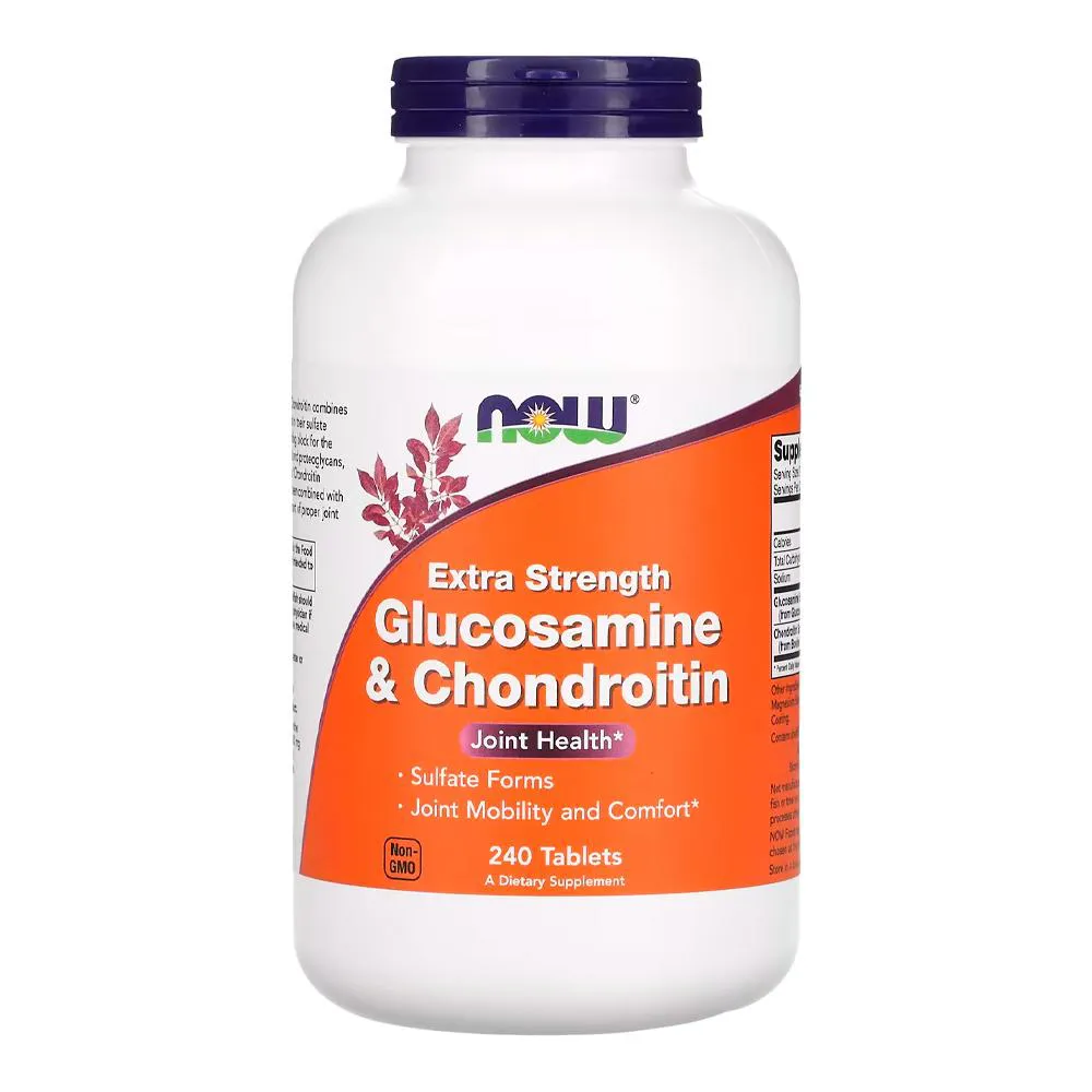 G.LUCOSAMINA CONDROITINA NOW FOODS 240 TABLETS IMPORTADO