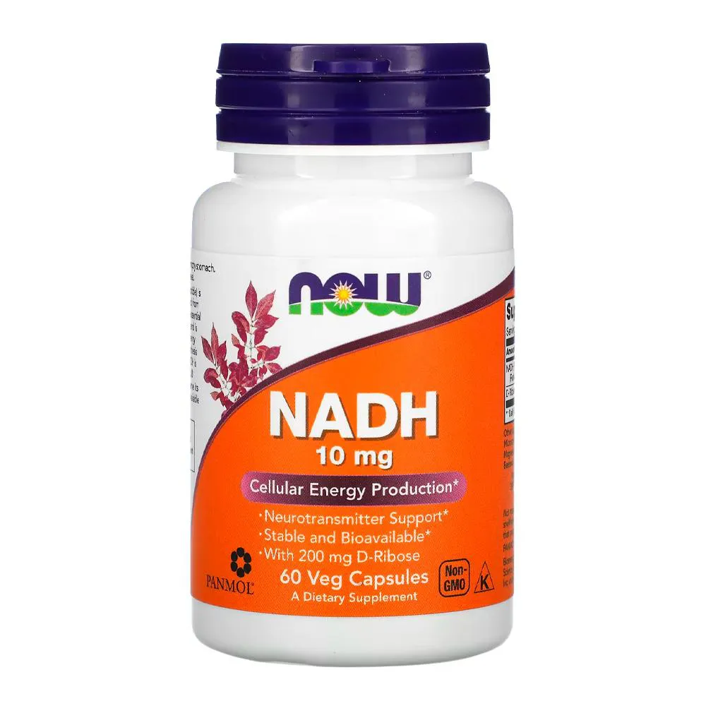 NADH 10MG NOW FOODS 60 CáPSULAS IMPORTADO
