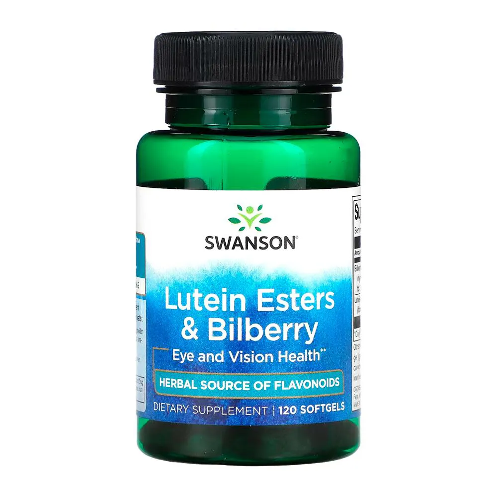 ÉSTERES LUTEíNA E MIRTILO SWANSON 120 SOFTGELS IMPORTADO