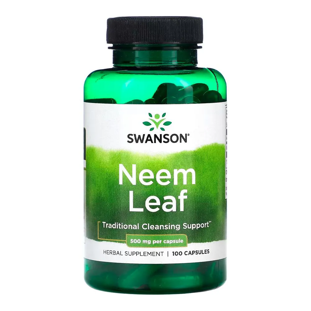 FOLHA DE NEEM 500MG SWANSON 100 CAPSULAS IMPORTADO