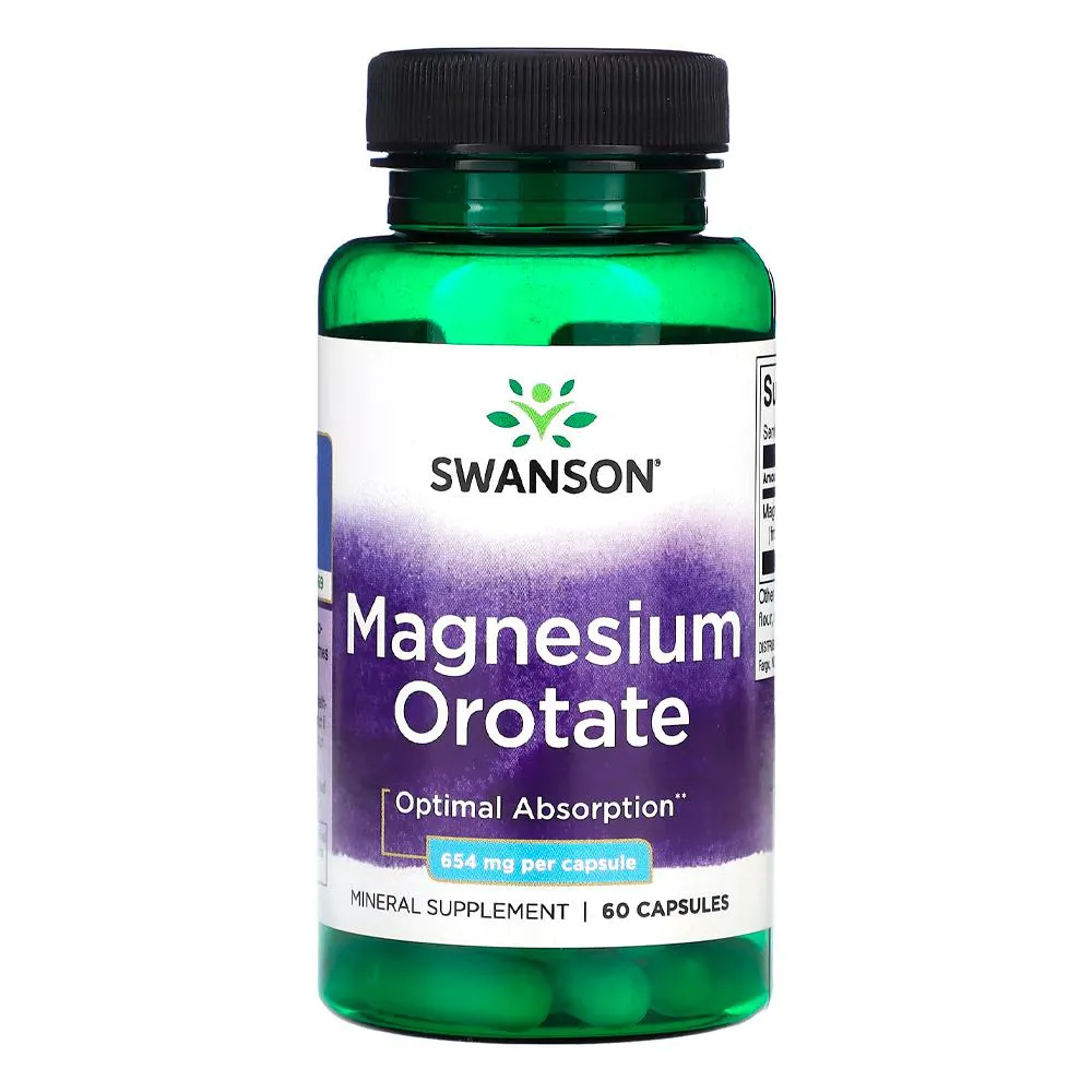 OROTATO DE MAGNéSIO 654MG SWANSON 60 CáPSULAS IMPORTADO