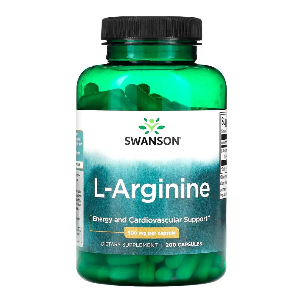 L-ARGININA 500MG SWANSON 200 CAPSULAS IMPORTADO