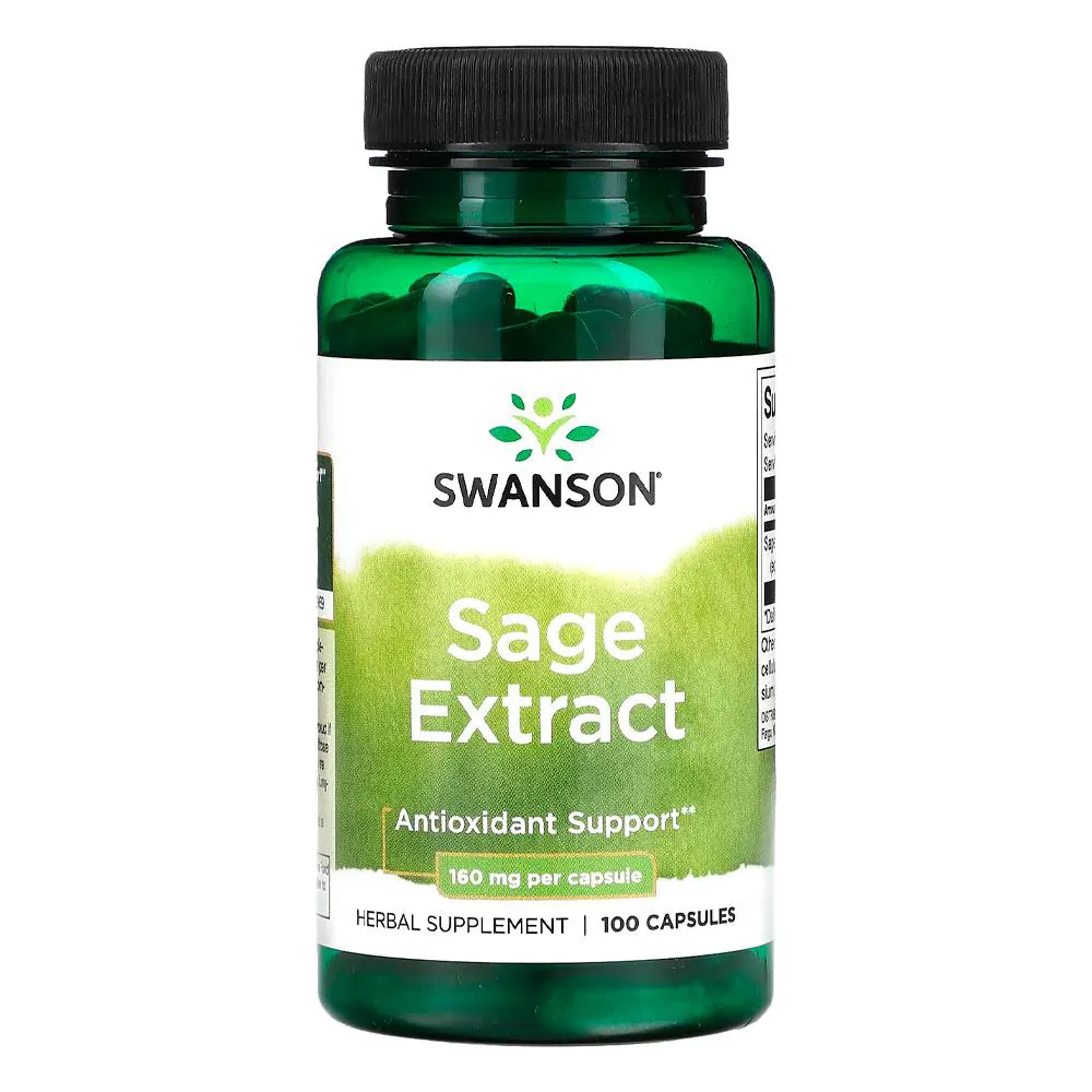 EXTRATO DE SáLVIA 160MG SWANSON 100 CáPSULAS IMPORTADO