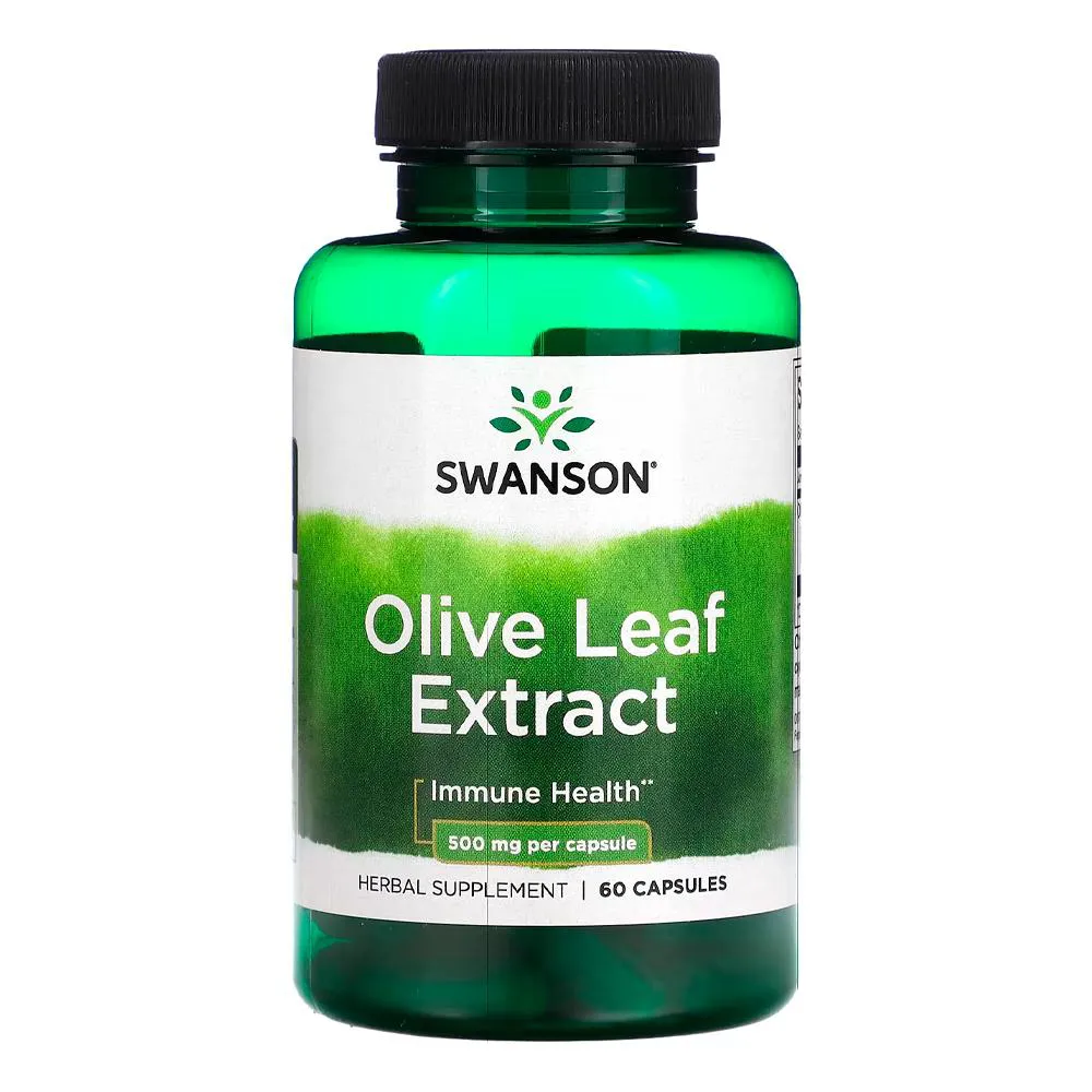 EXTRATO FOLHA OLIVEIRA 500MG SWANSON 60 CAPS IMPORTADO