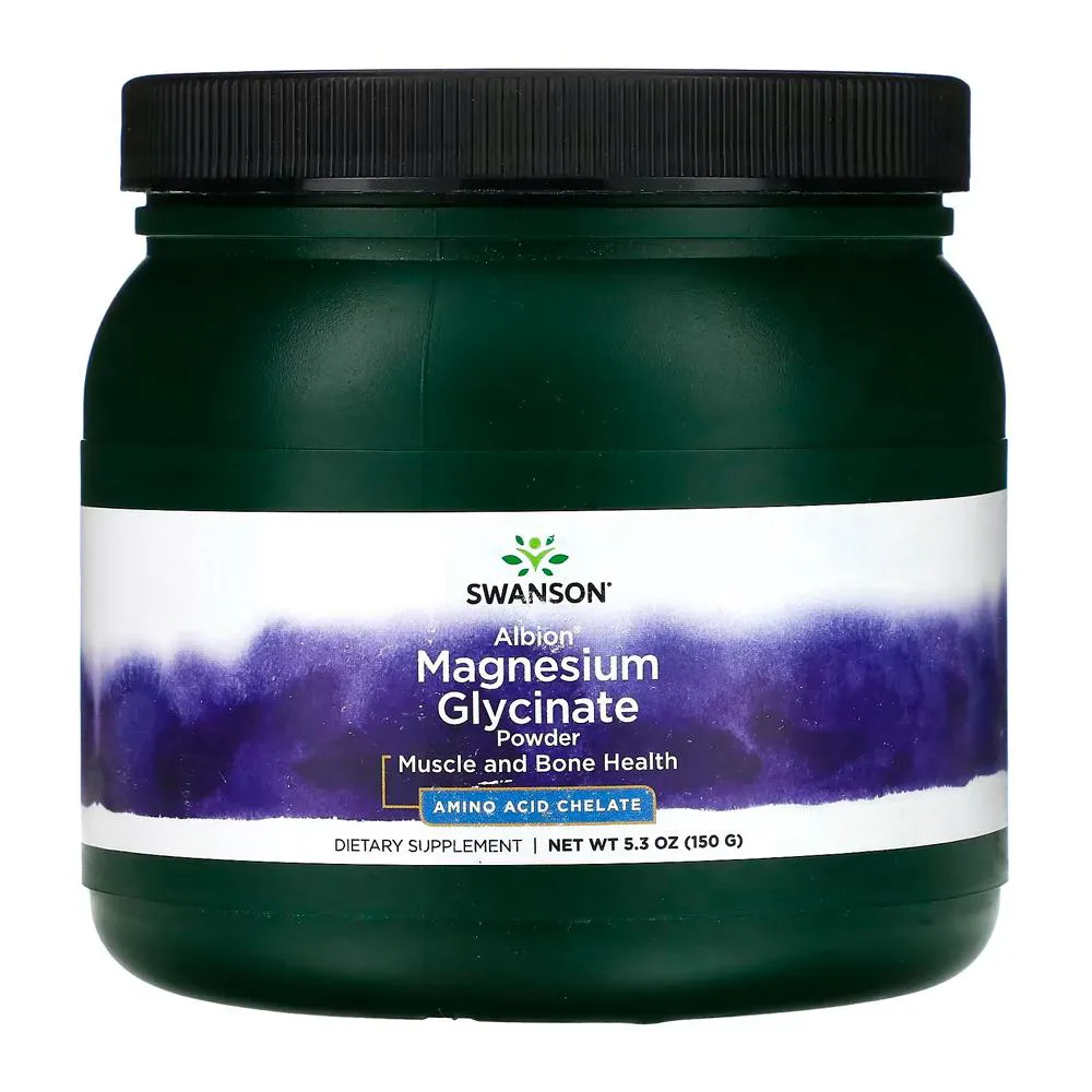 GLICINATO MAGNéSIO Pó ALBION 400MG SWANSON 150G IMPORTADO