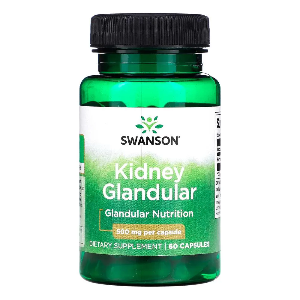 KIDNEY GLANDULAR 500MG SWANSON 60 CáPSULAS IMPORTADO
