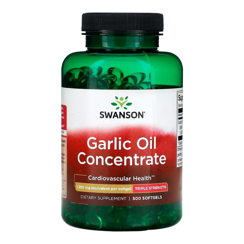 ÓLEO ALHO CONCENTRADO 1,500MG SWANSON 500SOFT IMPORTADO