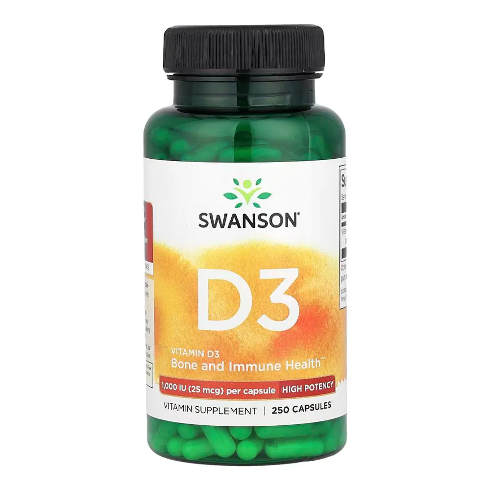 VITAMINA D3 25MCG SWANSON 250 CAPSULAS IMPORTADO