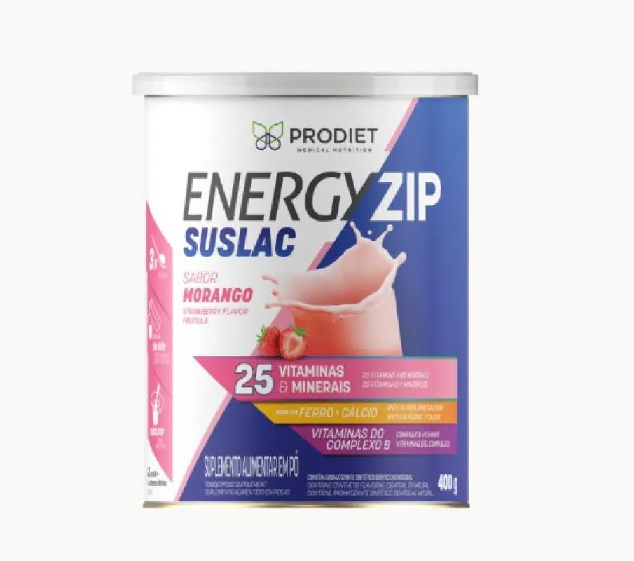 ENERGYZIP SUSLAC MORANGO 400G  - PRODIET