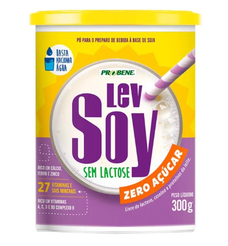 LEV SOY ZERO ACUCAR C/300G