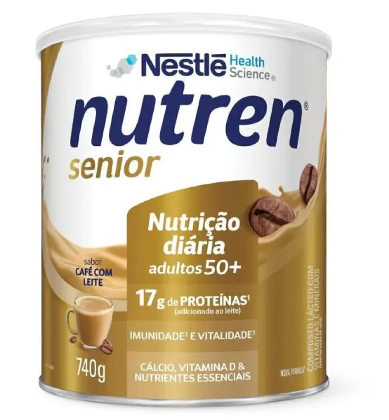 NUTREN SENIOR PO CAFE C/ LEITE 740G - NESTLE