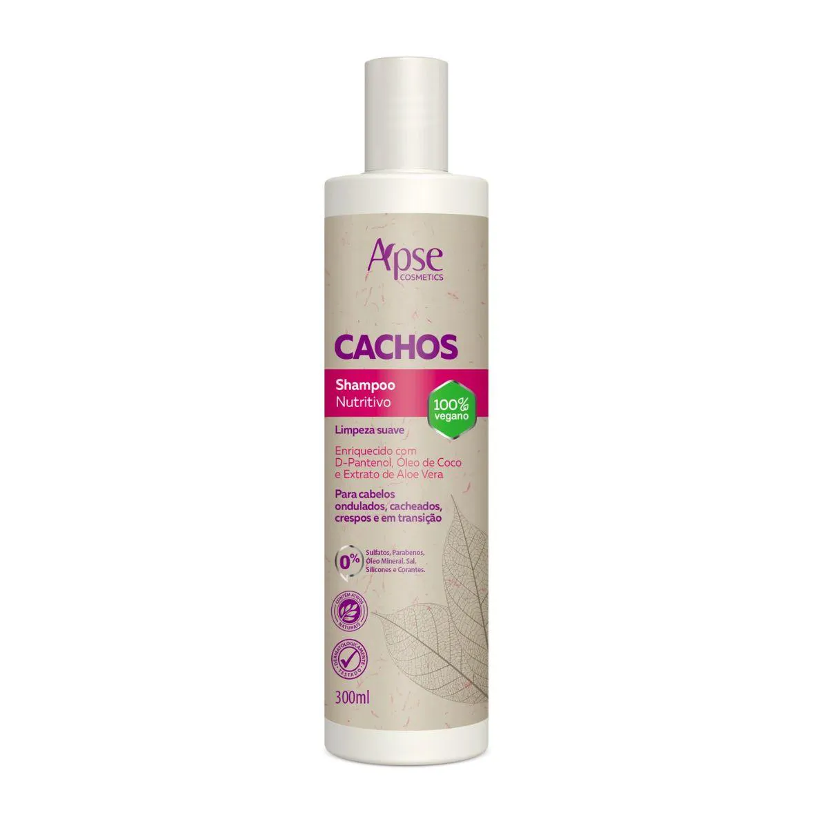 SHAMPOO CACHOS NUTRITIVO APSE LIMPEZA SUAVE 300ML