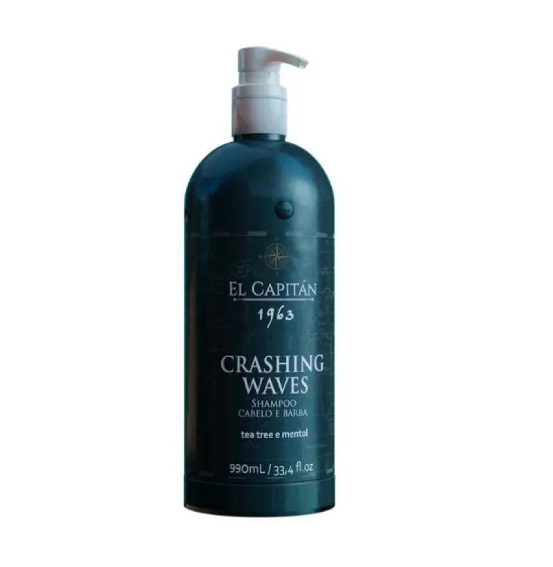 SHAMPOO CABELO E BARBA CRASHING WAVES 990ML EL CAPITáN