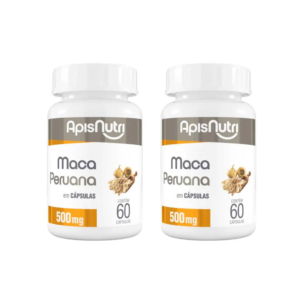 KIT 2 MACA PERUANA 500MG - 60 CAPS - APISNUTRI