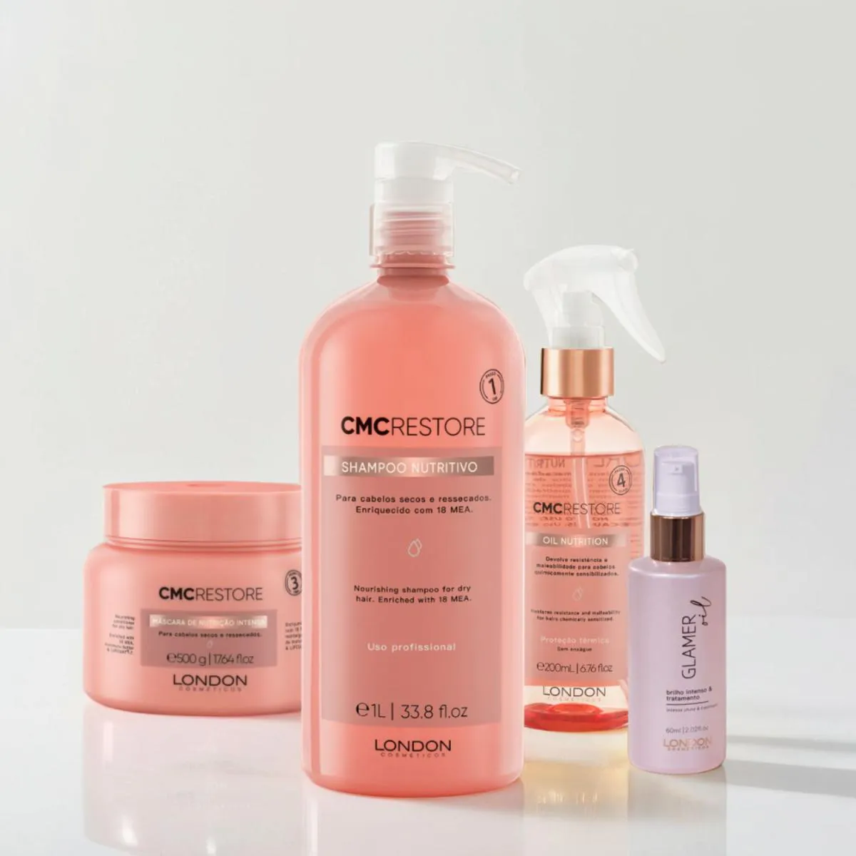 KIT CMC RESTORE NUTRIçãO HARE CARE PRO GLAMER | LONDON COSMéTICOS