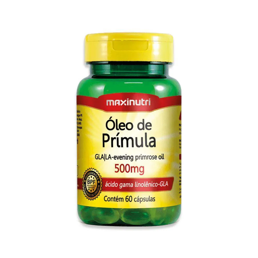 ÓLEO DE PRíMULA 500MG C/ 60 CáPSULAS MAXINUTRI