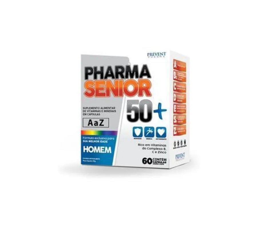 PHARMA SENIOR HOMEM +50 ANOS 60 CAPS PREVENT PHARMA