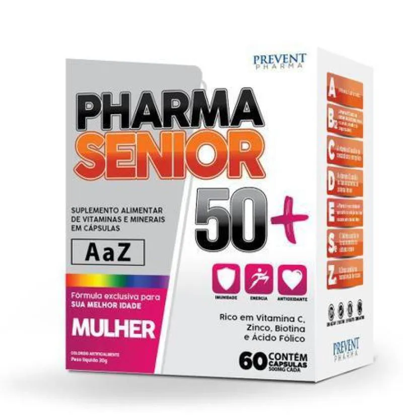 PHARMA SENIOR MULHER VITAMINAS MINERAIS 500MG 60CPS PREVENT