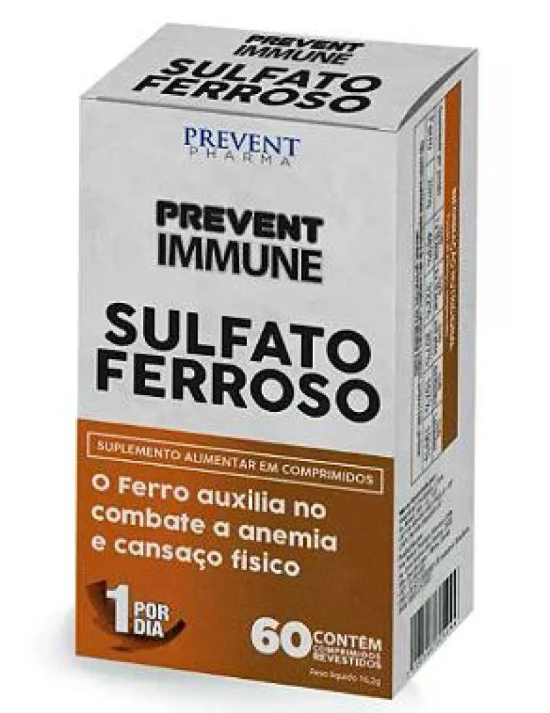 SULFATO FERROSO 60 CAPS PREVENT PHARMA