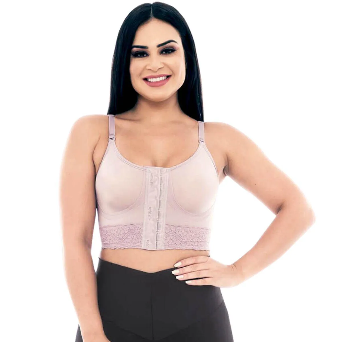 KIT LâMINA ADESIVA PARA CICATRIZ 30X3 + SUTIã PóS CIRúRGICO G Bege