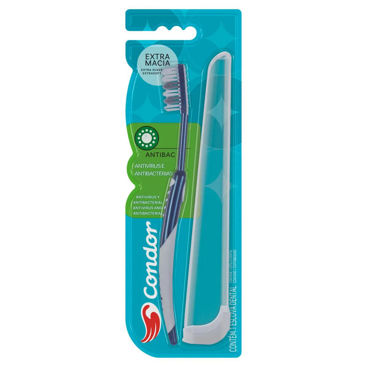 ESCOVA DENTAL EXTRAMACIA CONDOR ANTIBAC CABEçA M