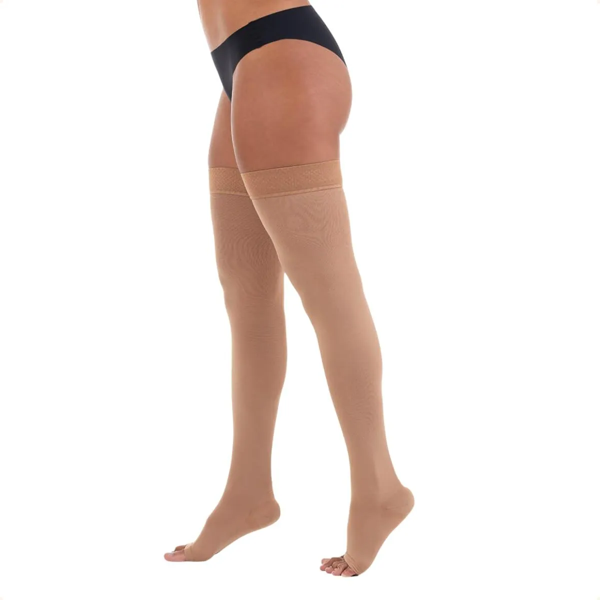 MEIA DE COMPRESSãO 7/8 AGH 20-30MMHG Pé ABERTO BEGE ULTRALINE G
