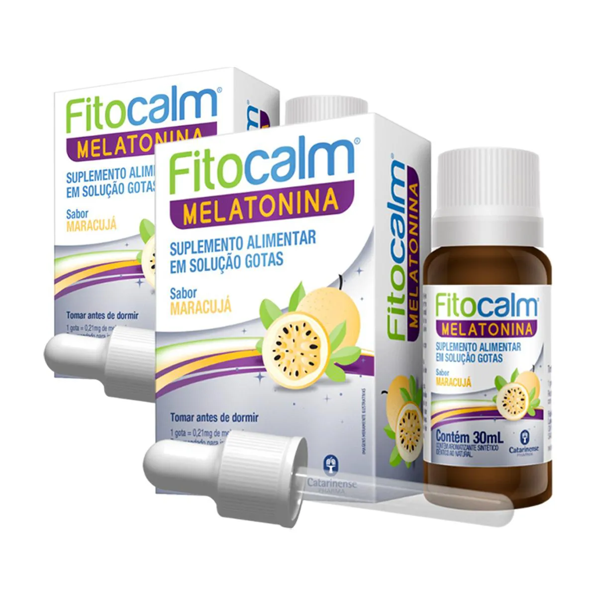 KIT 2 FITOCALM MELATONINA CATARINENSE MARACUJá 30ML