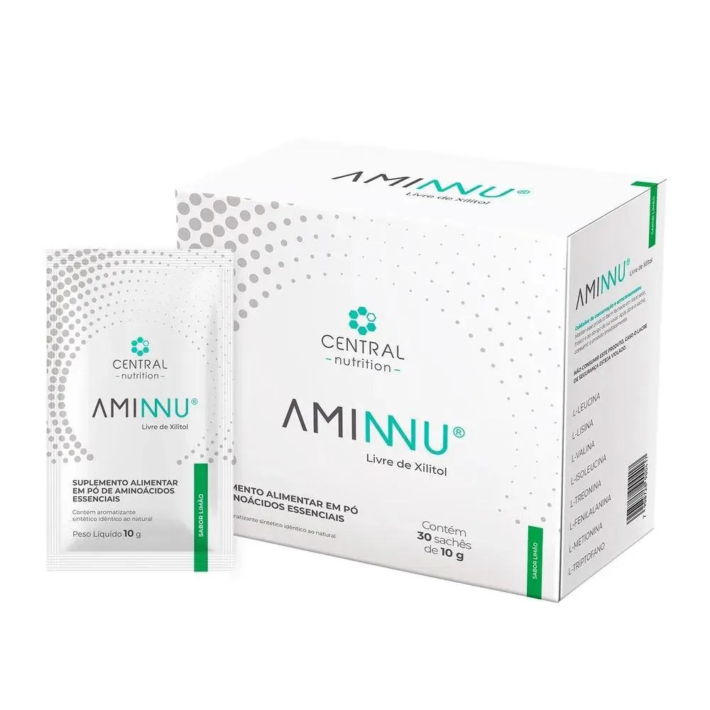 AMINNU® - SEM XILITOL - 10G 30 SACHêS - LIMãO