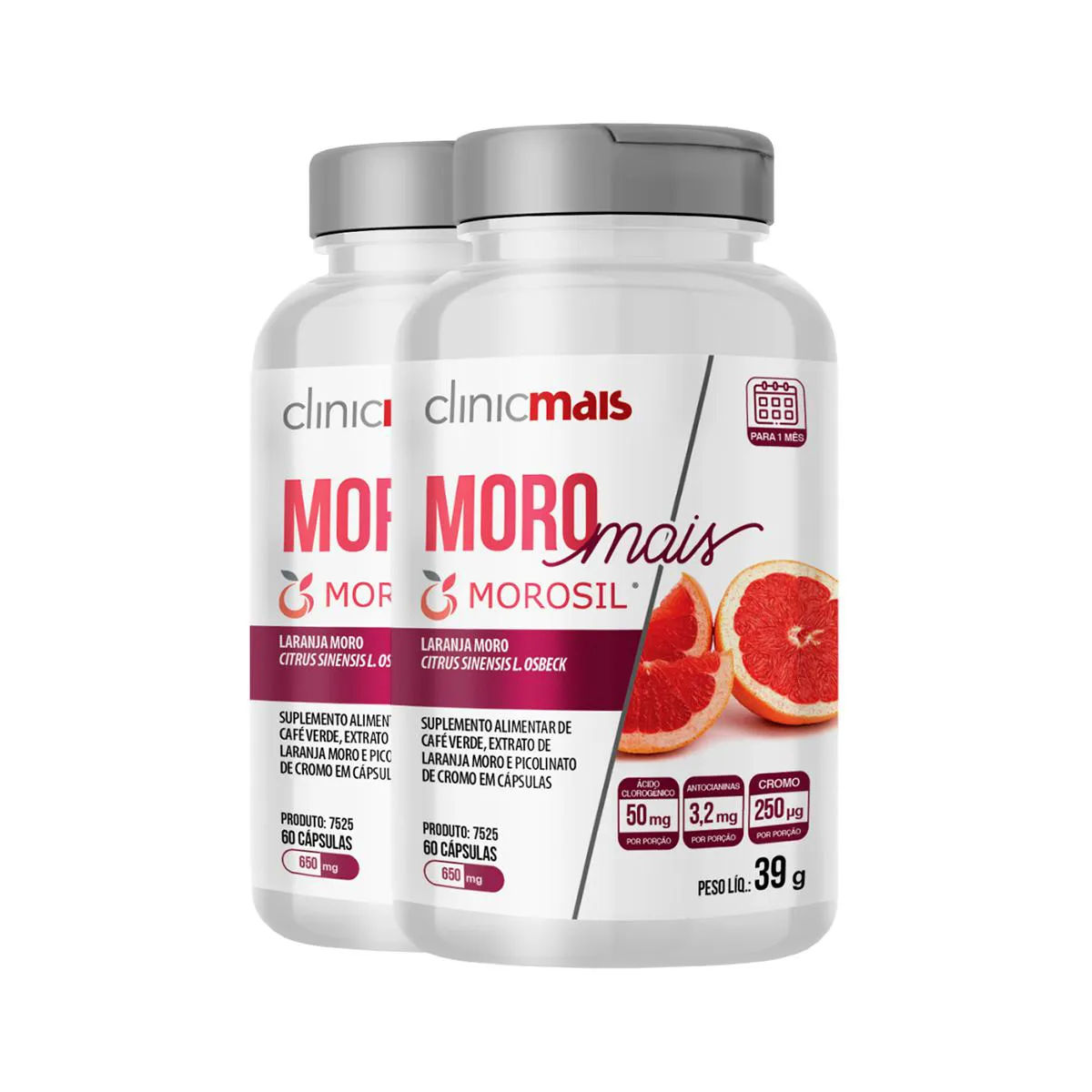 KIT 2 MORO MAIS MOROSIL CLINICMAIS 60 CáPSULAS