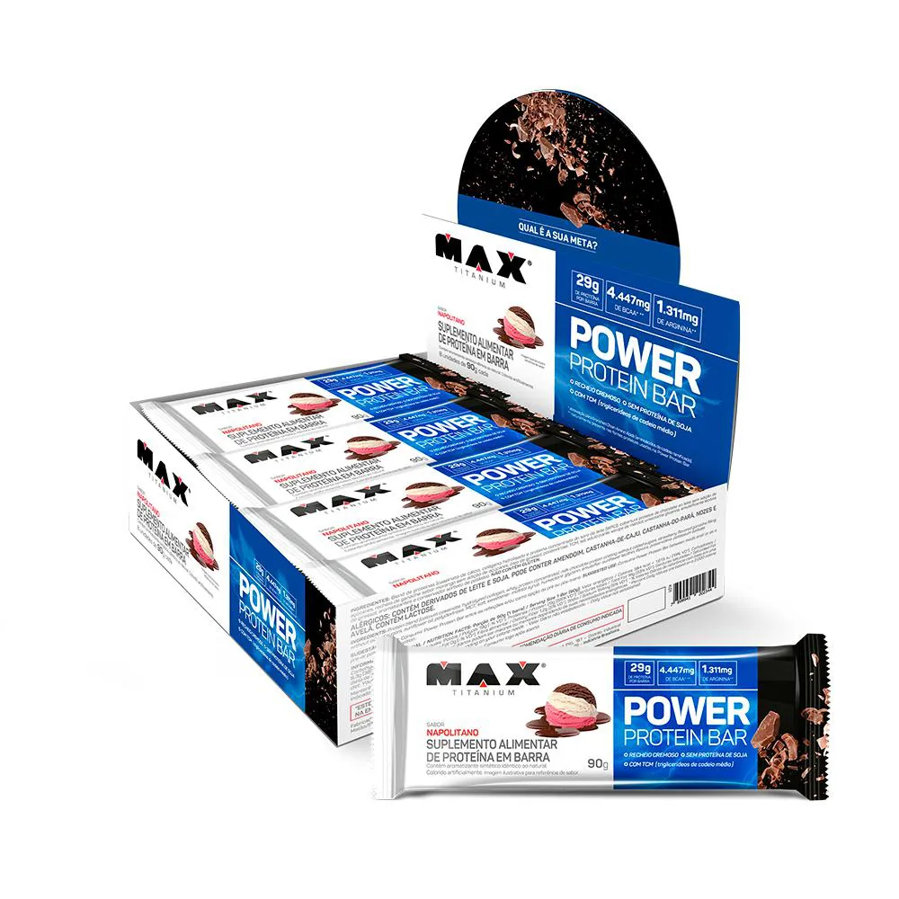POWER PROTEIN BAR 8UN DE 90G - NAPOLITANO