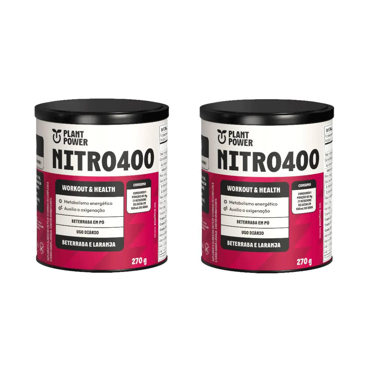 KIT 2X NITRATO NITRO400 BETERRABA/LARANJA PLANT POWER 270G