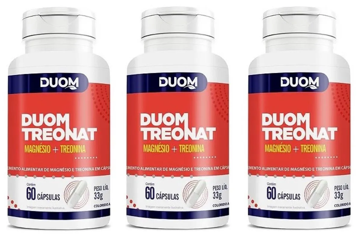 KIT 3 SUPLEMENTO DUOM TREONAT COM 60CPS - DUOM