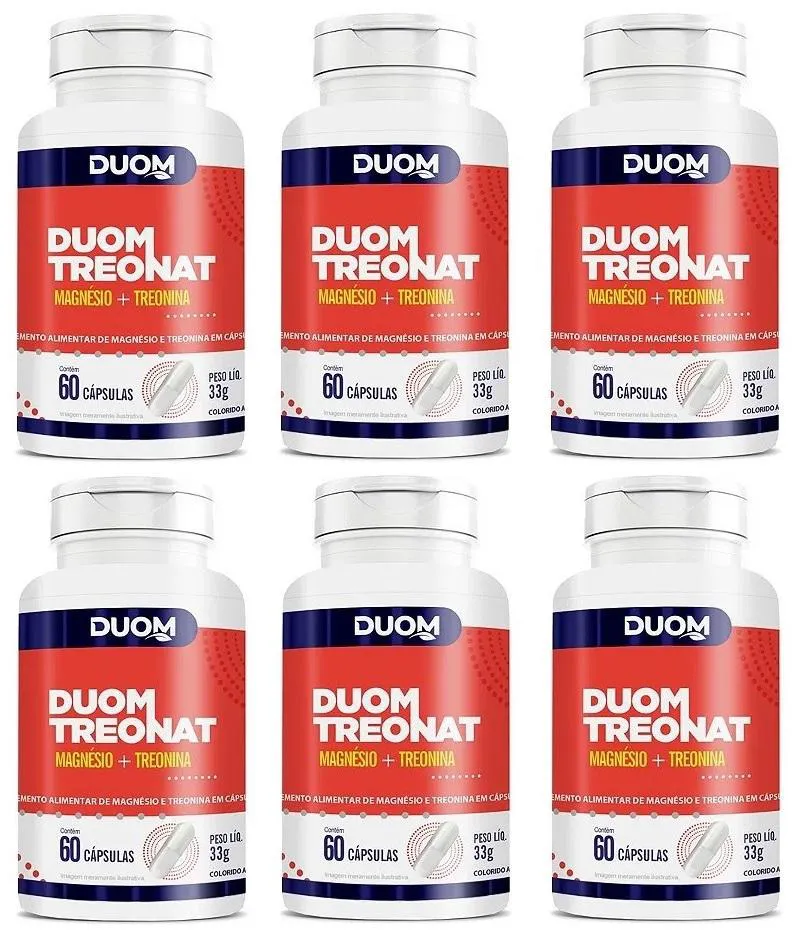 KIT 6 SUPLEMENTO DUOM TREONAT COM 60CPS - DUOM