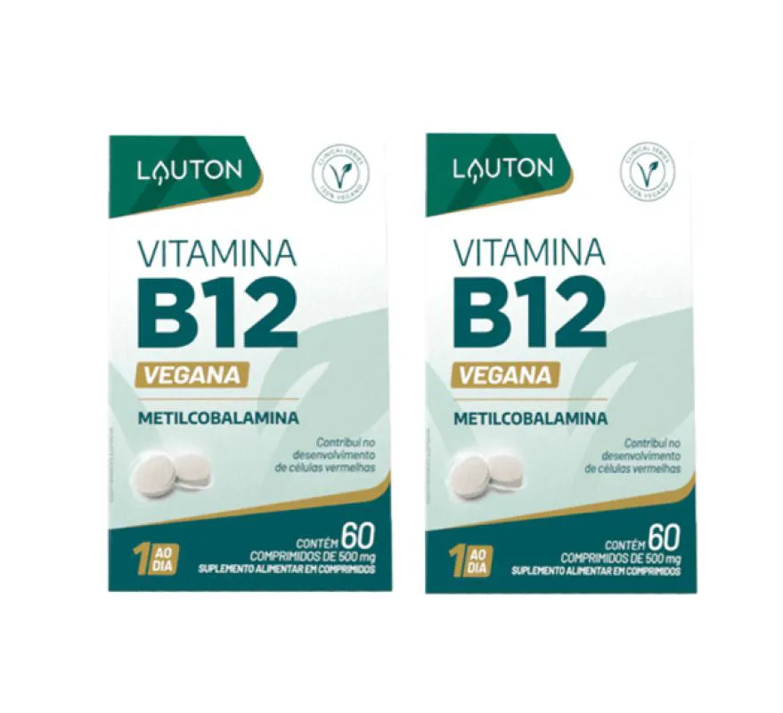 KIT 2 VITAMINA B12 METILCOBALAMINA 9,94MCG 60 COMP - LAUTON