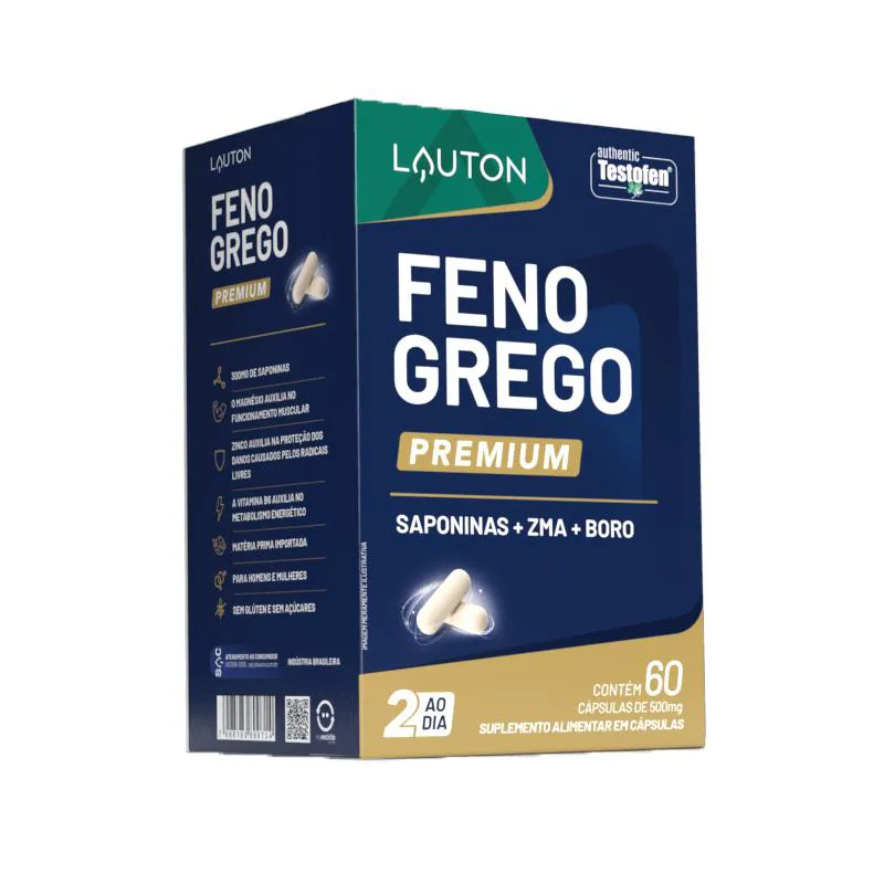 VITAMINA FENO GREGO SAPONINAS + ZMA + BORO 60 CáPS - LAUTON