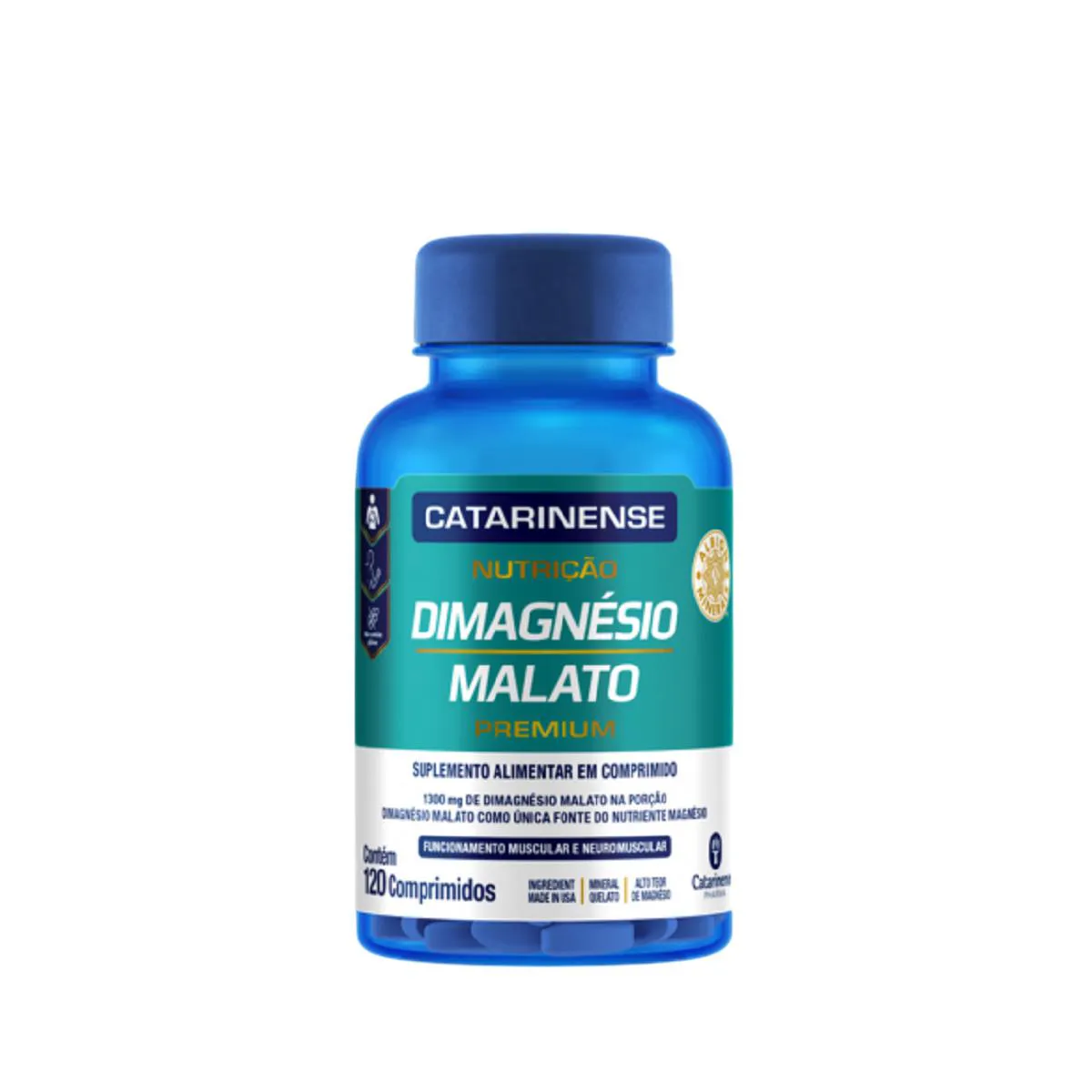 DIMAGNéSIO MALATO PREMIUM 1300MG 120 CPR  - CATARINENSE