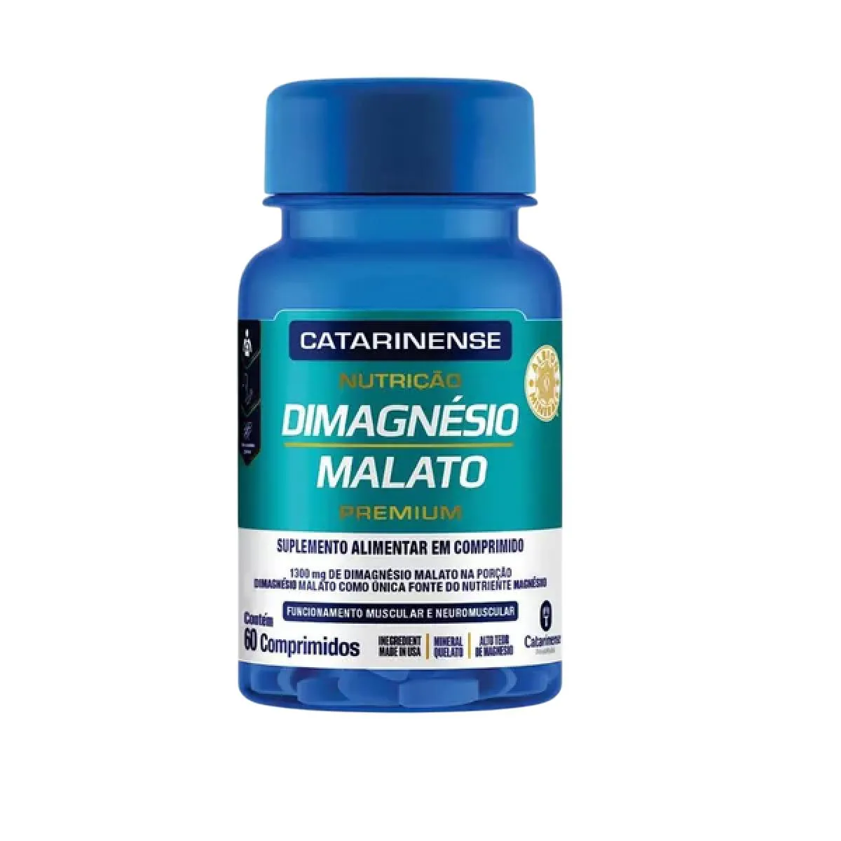 DIMAGNéSIO MALATO PREMIUM 1300MG 60 CPR  - CATARINENSE