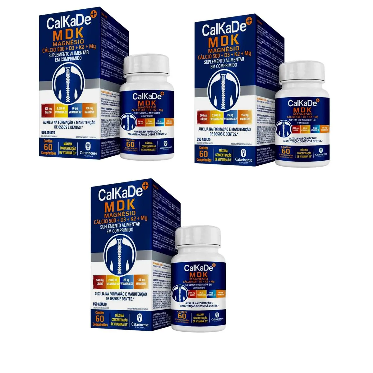 KIT 03 SUPLEMENTO VITAMINA CALKADE MDK 60 CPS – CATARINENSE