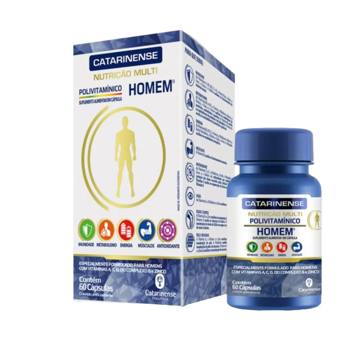 POLIVITAMíNICO VITAMINA MULTI HOMEM 60 CPS – CATARINENSE