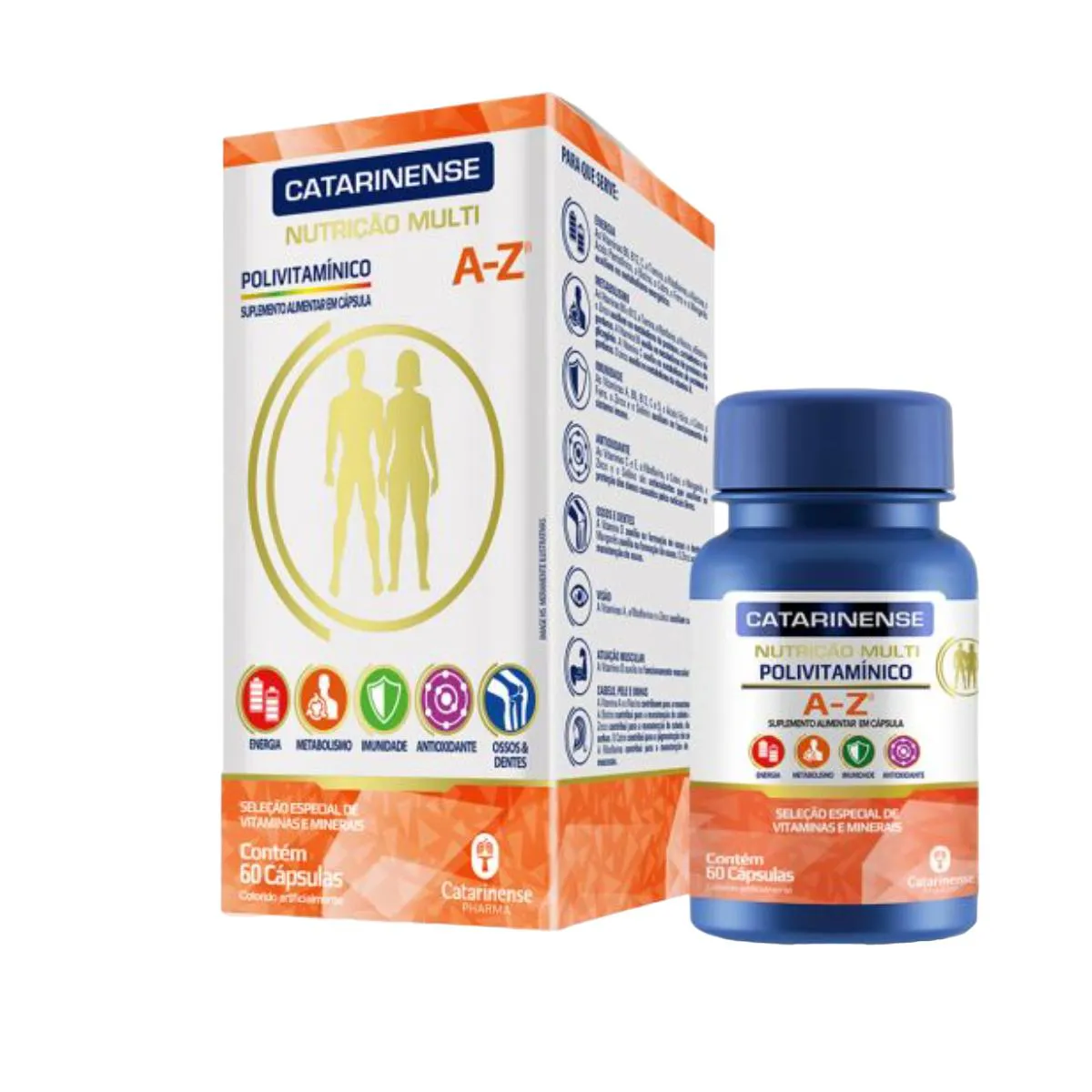 POLIVITAMíNICO VITAMINA MULTI A-Z 60 CPS – CATARINENSE